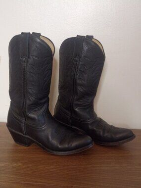DURANGO Women's Sz. 6.5M Black Leather Western Boots RD4100